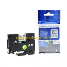 BROTHER TZ-231 12MM B/W TAPE